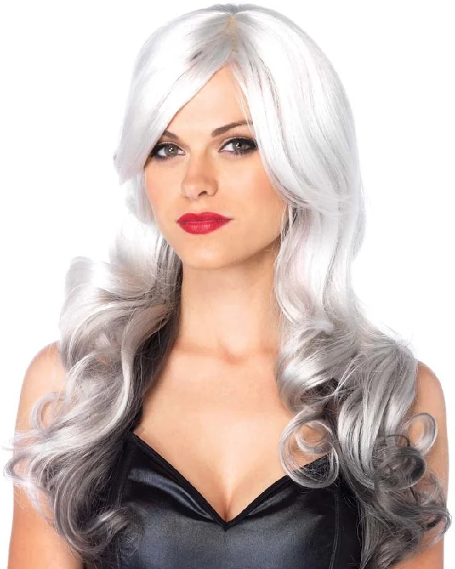 Short bob wig with tight shine-Allure Long Grey Wig