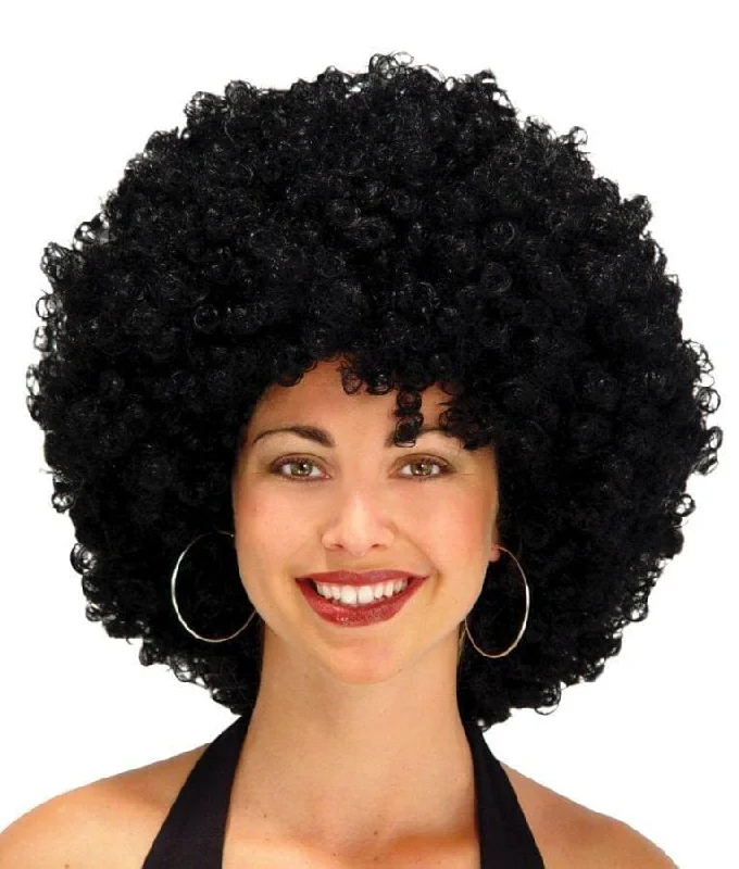 Wig for clean flair-"Black Afro - 22 Inch" Halloween Wig