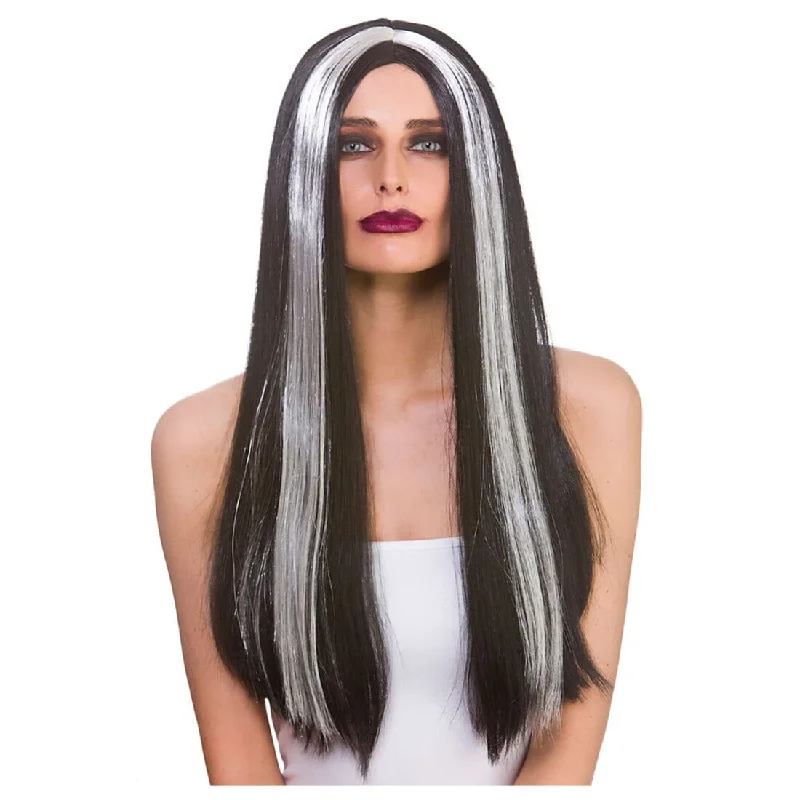 Wig mist for soft curls-Classic Long Wig Straight Hair Fancy Dress Halloween Witch