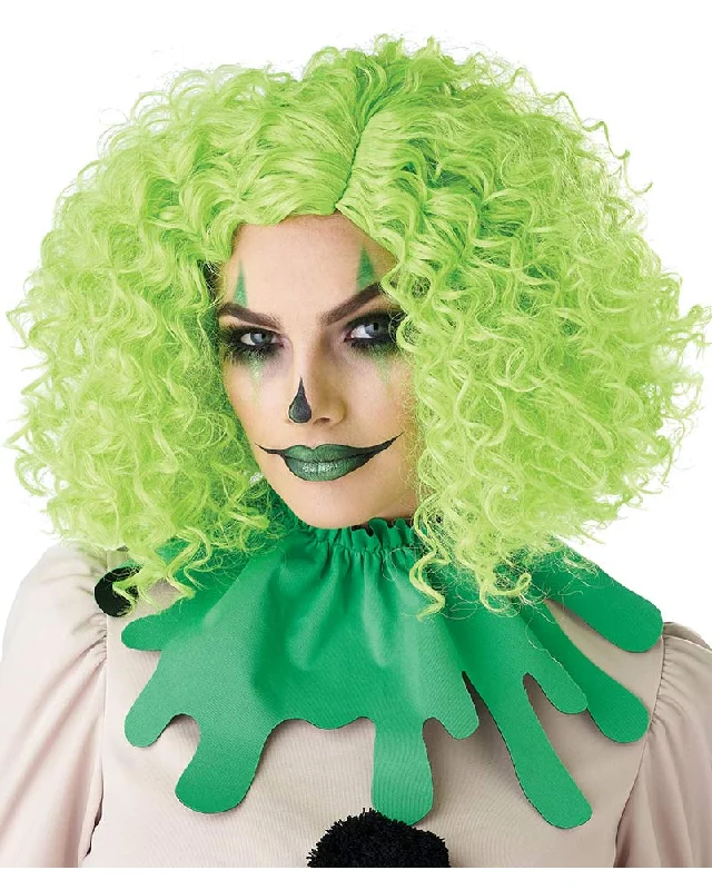 Best wig pins for security-Corkscrew Clown Green Girls Wig