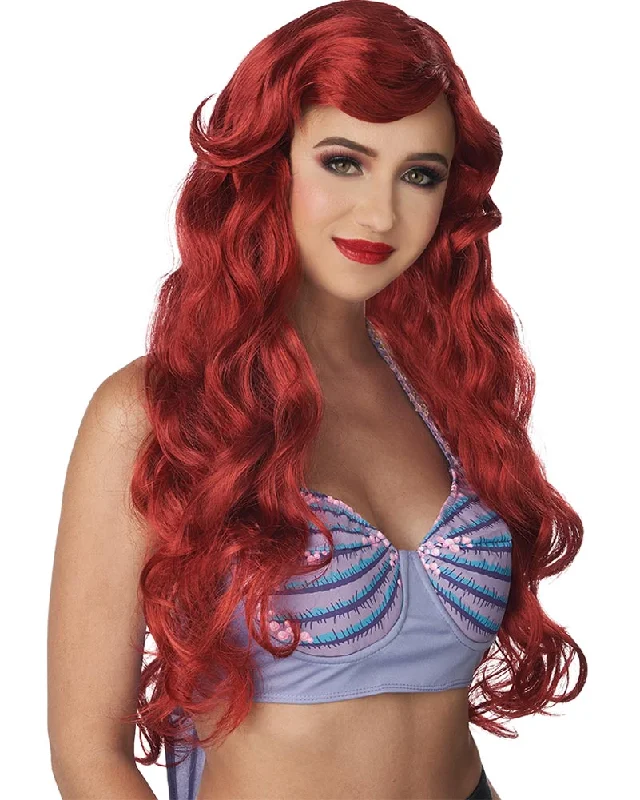 Wig toner for soft shades-Fairytale Mermaid Long Red Wig