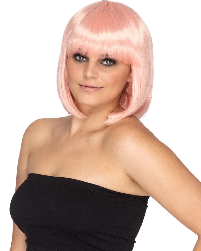 Wig for cool days-Fashion Deluxe Fairy Floss Pink Bob Wig