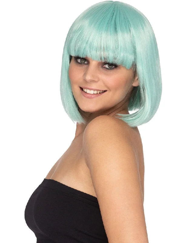 Wig for bright flair-Fashion Deluxe Soft Mint Bob Wig