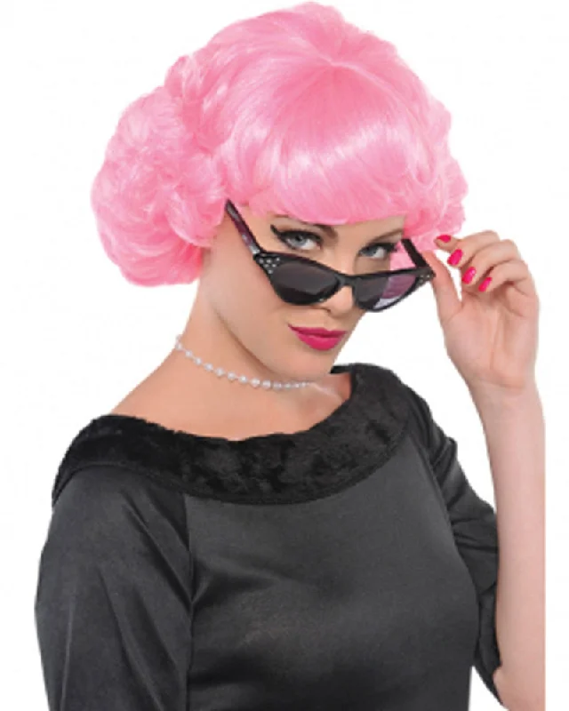 Wig for basic flair-Grease Frenchy Pink Wig