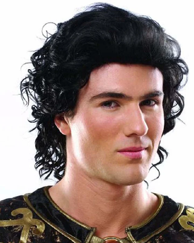 Wig for cool days-Historical Hunk Short Black Wig