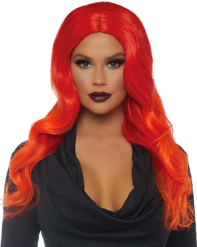 Full lace wig with soft texture-Jessica Long Orange Ombre Wig