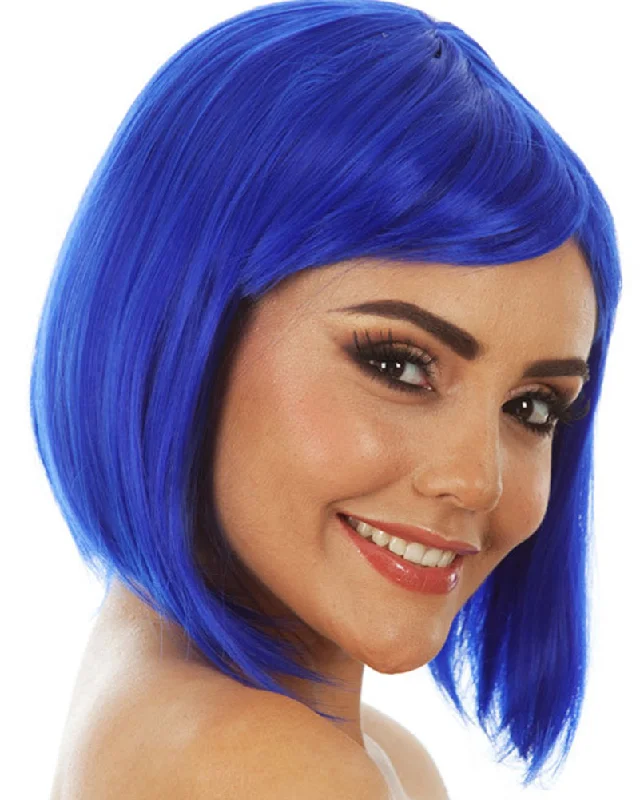 Wig for airy flair-Long Bob Blue Wig