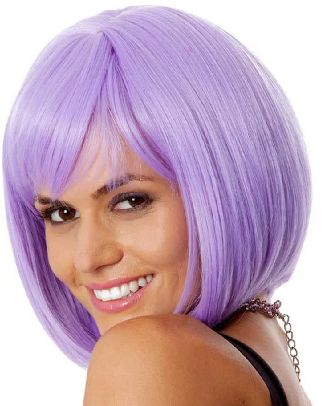 Wig for modern flair-Long Bob Light Purple Wig