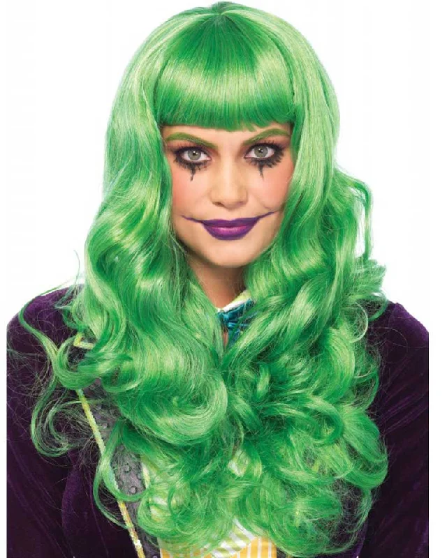 Wig for daily flair-Misfit Long Green Wig