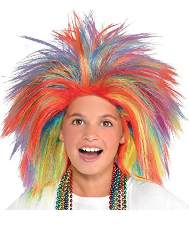 Wig for thick texture-Rainbow Crazy Wig