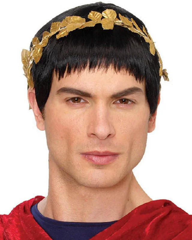 Wig for lush flair-Roman Caesar Short Black Wig