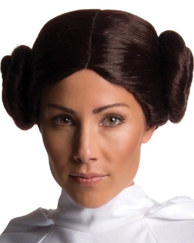 Lace wig for cool vibes-Star Wars Princess Leia Short Brown Wig