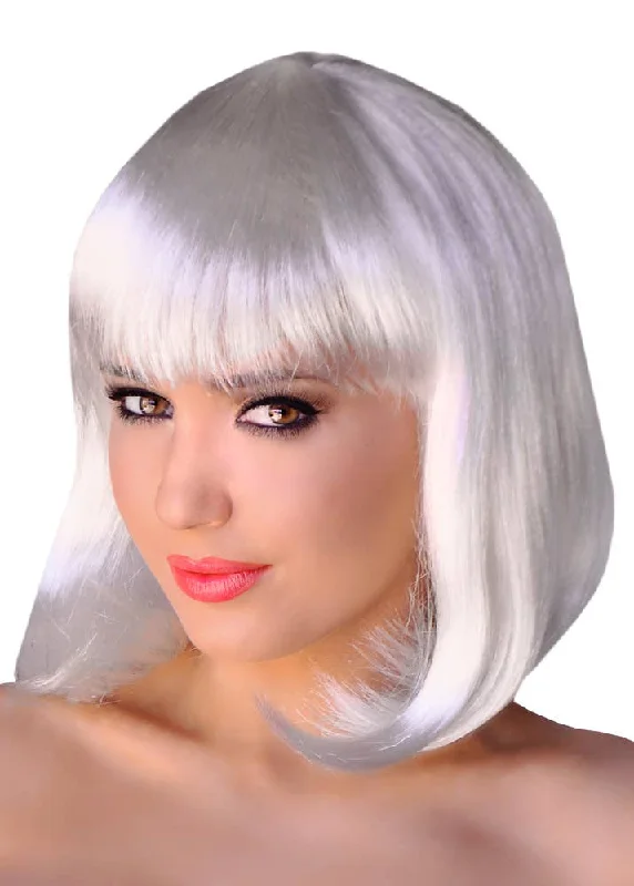 Lace front wig with tight shine-Supermodel Bob Wig in White