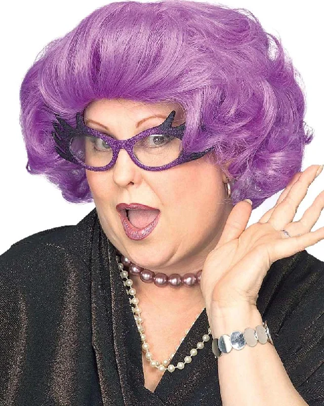 Wig for creative flair-The Dame Purple Wig