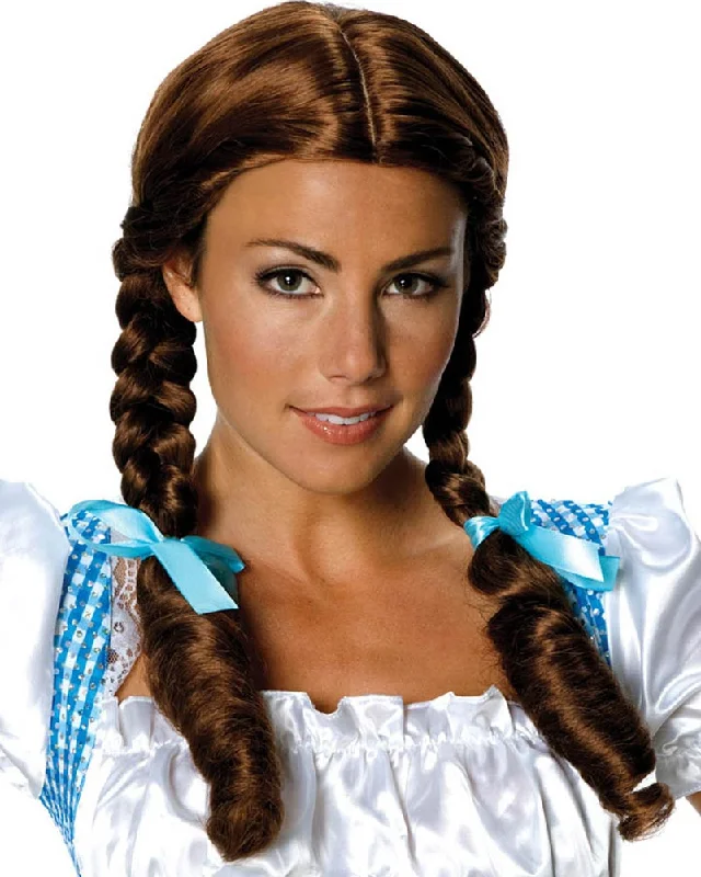 Wig for bold flair-Wizard of Oz Dorothy Brown Plaited Wig