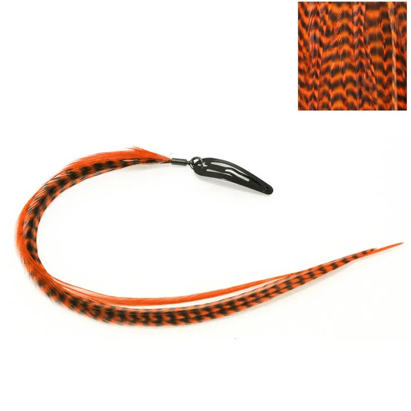 CLIP N FEATHERS ORANGE HAIR FEATHER EXTENSION