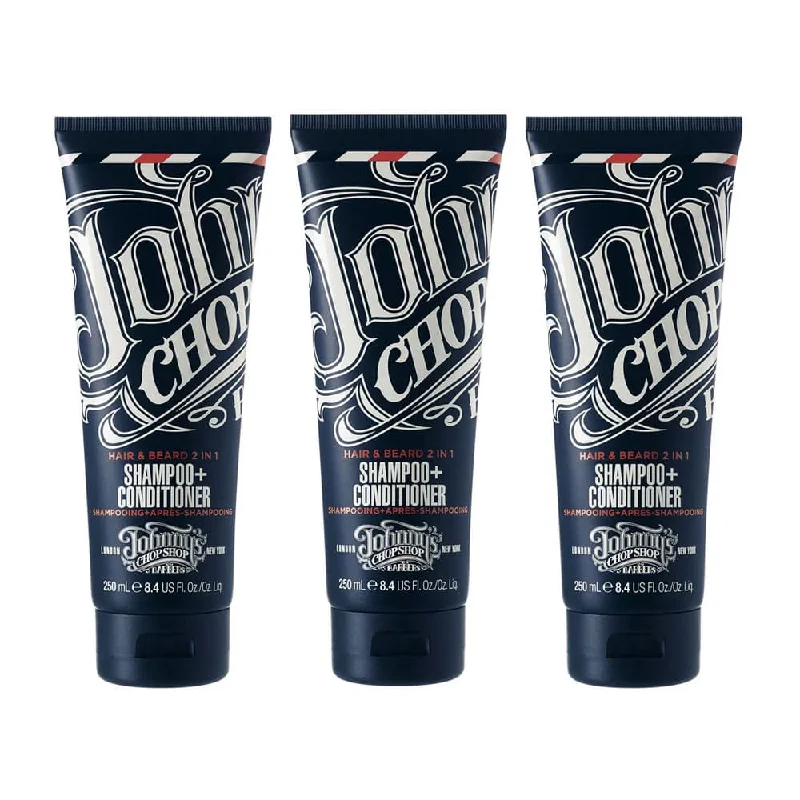 3x Johnny's Chop Shop Shampoo & Conditioner 250ml