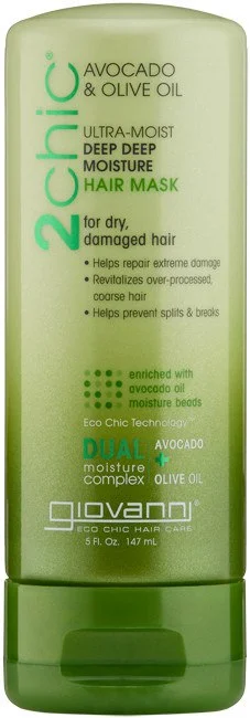 Hair care for thin kinky coily bouncy curls-Giovanni 2Chic Ultra-Moist Deep Deep Moisture Mask 5 oz