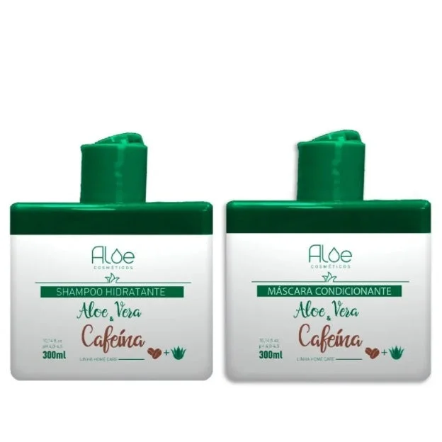 Aloe Vera & Caffeine Maintenance Home Care Hair Treatment Kit 2x300ml - Aloe