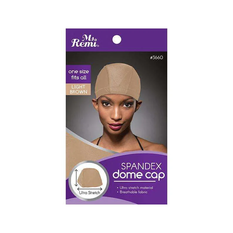 ANNIE #03660 MS. REMI Spandex Dome Cap [LIGHT BROWN]