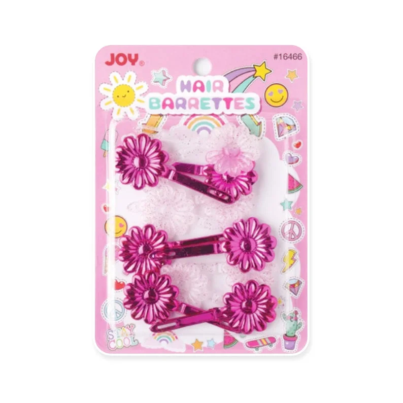 ANNIE Joy Hair Barrettes Daisy 12ct [ASSORTED PINK] #16466