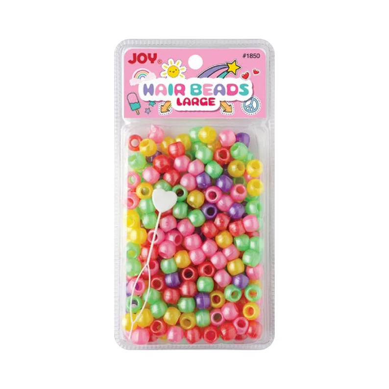 ANNIE JOY Large Hair Beads 240ct Pastel [ASSORTED COLOR] #01850