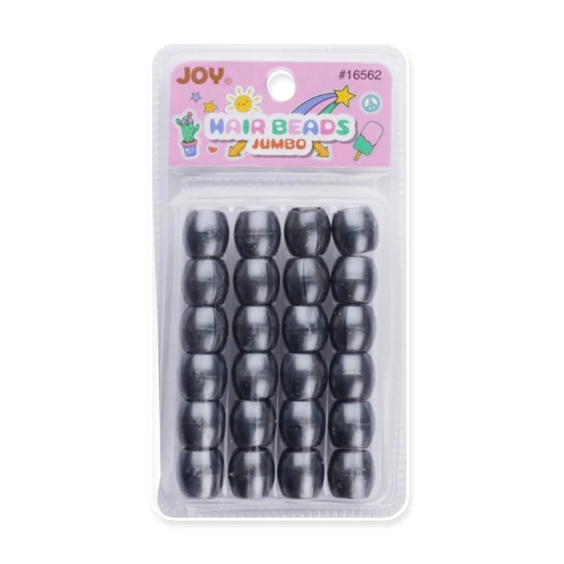 ANNIE JOY Oval Beads Jumbo Size Small Package Pearl [BLACK] #16562