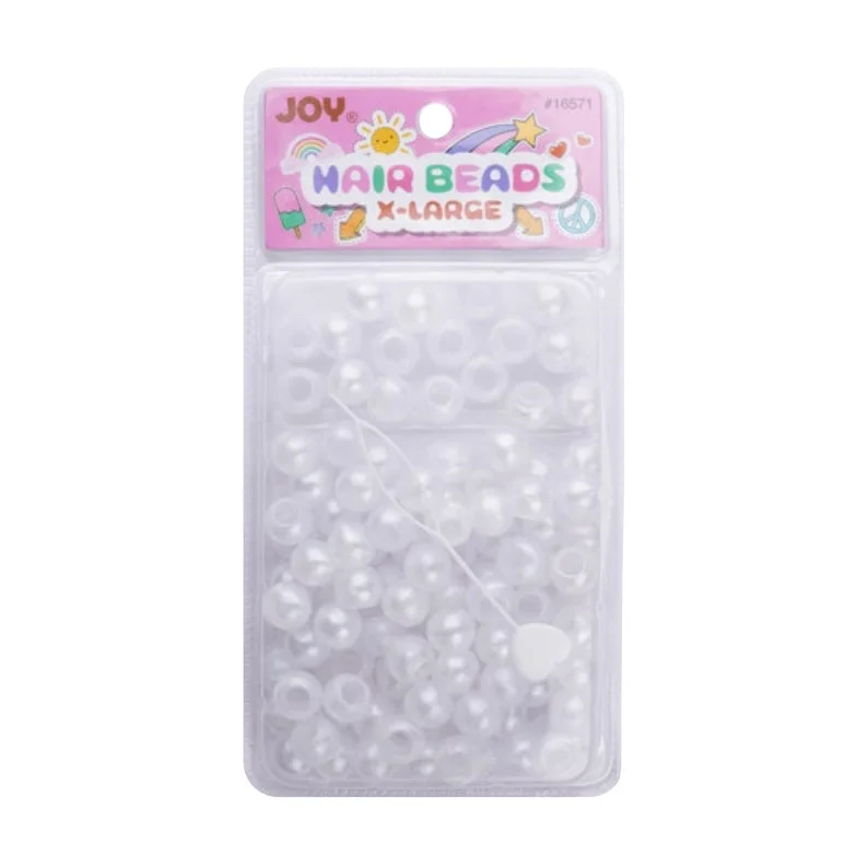 ANNIE JOY Round Beads X-Large Size Large Package Pearl [WHITE] #16571