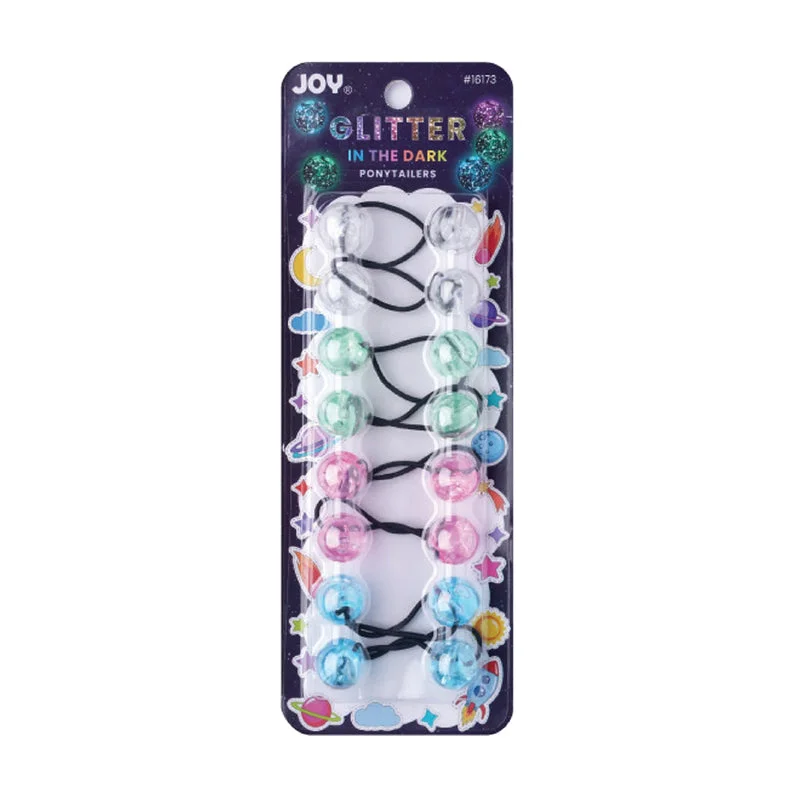 ANNIE Joy Twin Beads Ponytailer 20mm 8ct Glitter Glow [ASSORTED COLOR] #16173