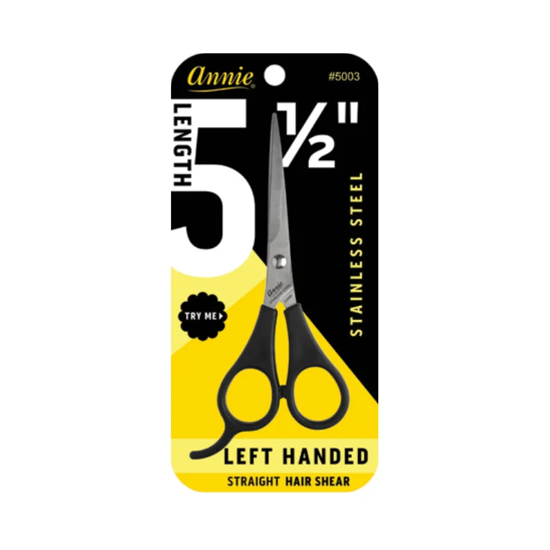 ANNIE Left-Handed Hair Shears 5.5” [BLACK] #05003