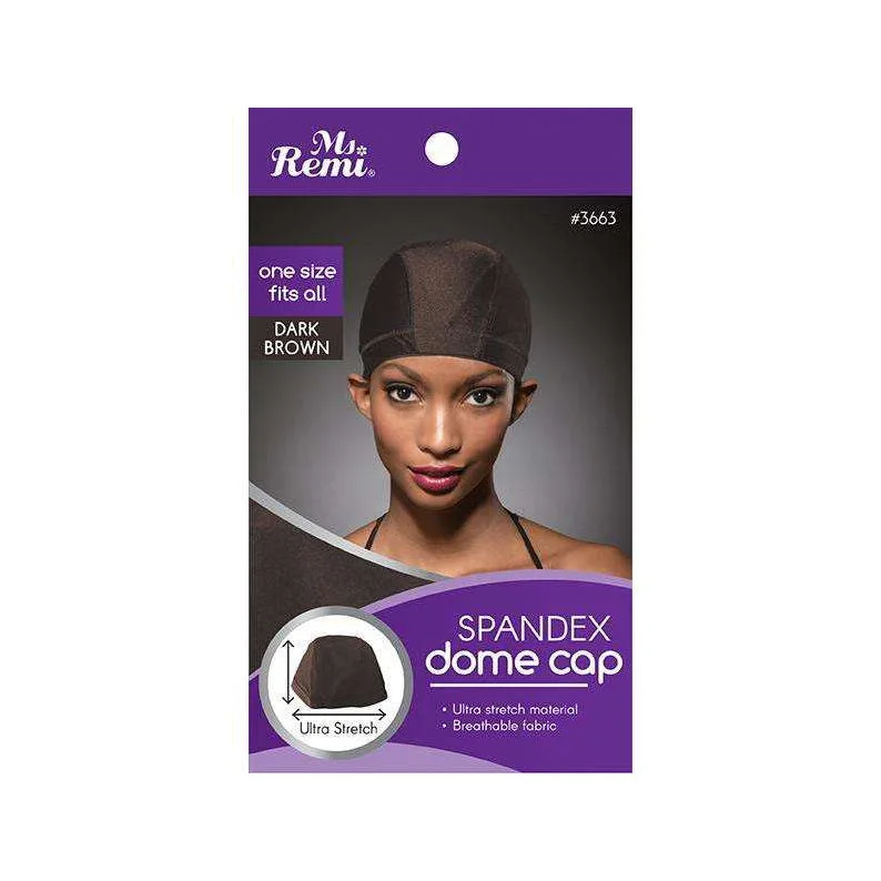 ANNIE MS. REMI Spandex Dome Cap [DARK BROWN] #03663