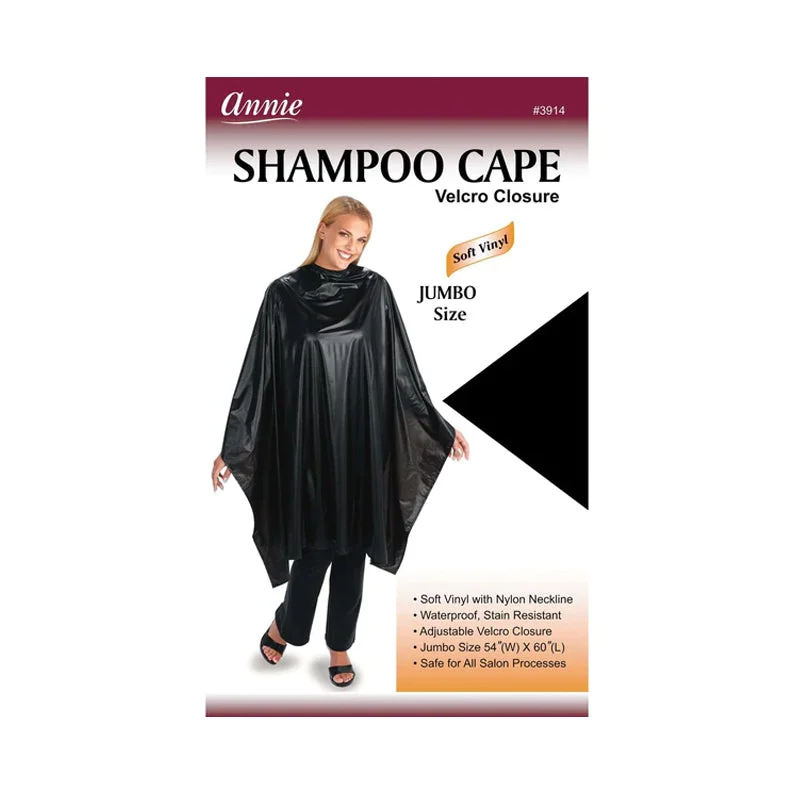 ANNIE Shampoo Jumbo Size 54"X60" Cape [BLACK] #03914