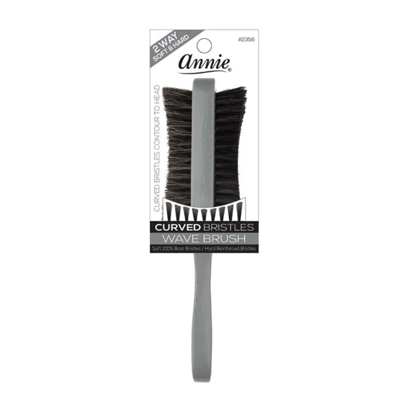 ANNIE Two Ways Wave Curved Bristle Brush Hard and Soft [ASSORTED COLOR] #02356