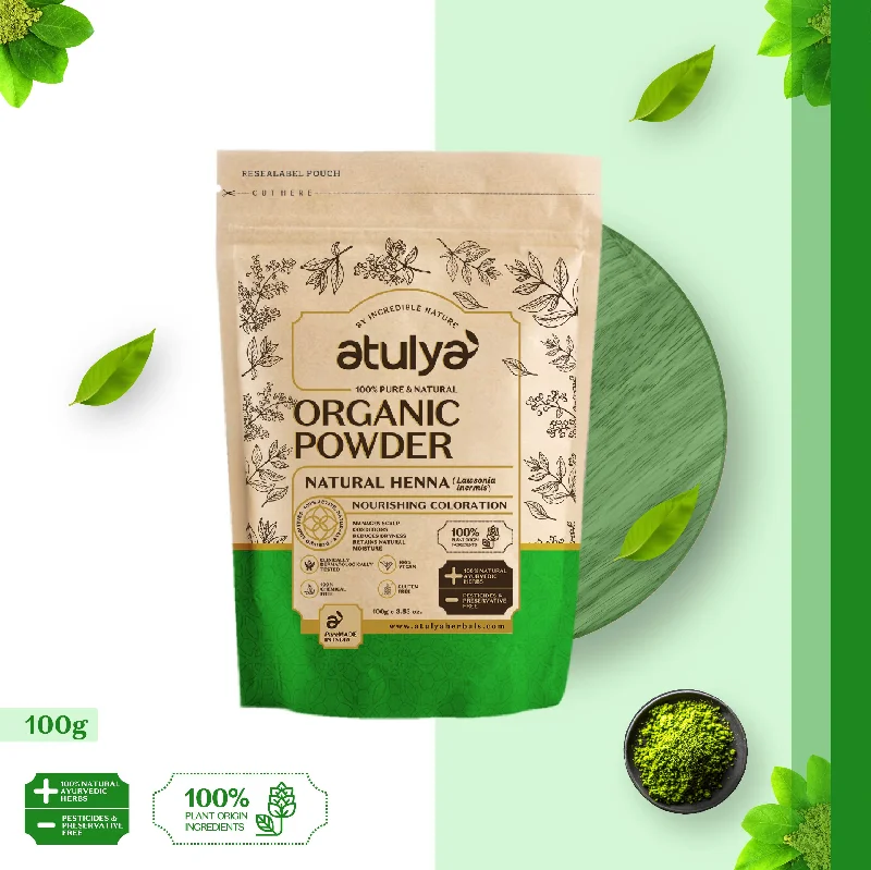 atulya Organic Henna Powder - 100gm (5 Products @ 999)