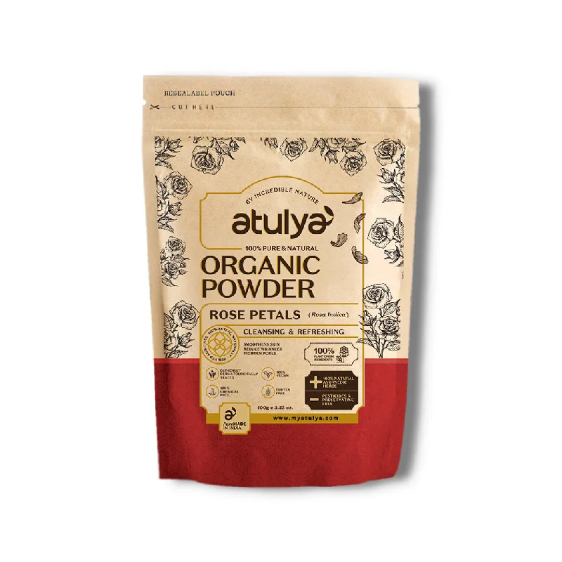 atulya Rose Petals Organic Powder-100% Pure & Natural (Buy 4 Products in Rs.599)