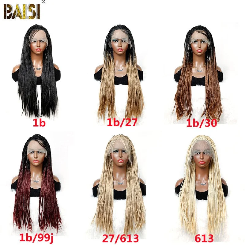 Synthetic wigs for fast deals-BAISI Synthetic Braids Crochet Hair Wig