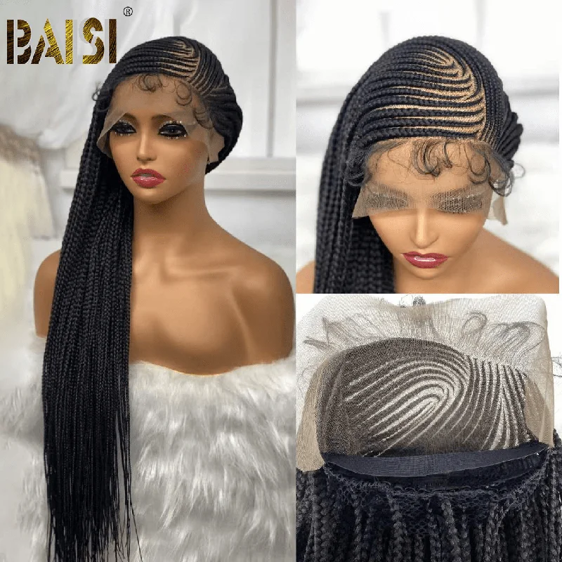 Synthetic wigs for lord dame-BAISI Synthetic Sexy Long Braids Hair Wig