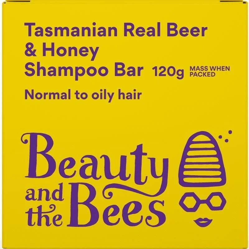 Beauty & the Bees Real Beer & Honey Shampoo Bar 120g - Unscented