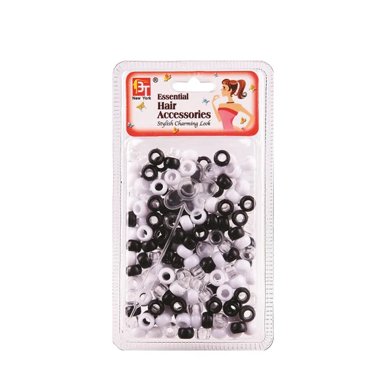 BEAUTY TOWN Hair Beads [BLACK, WHITE, CLEAR] #07624