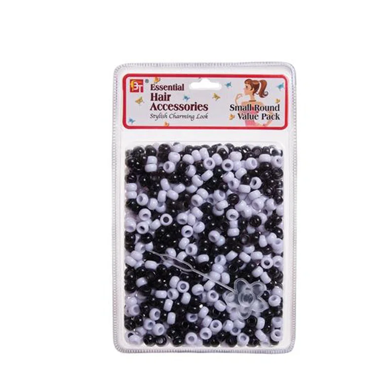 BEAUTY TOWN Hair Beads [BLACK & WHITE] #07713