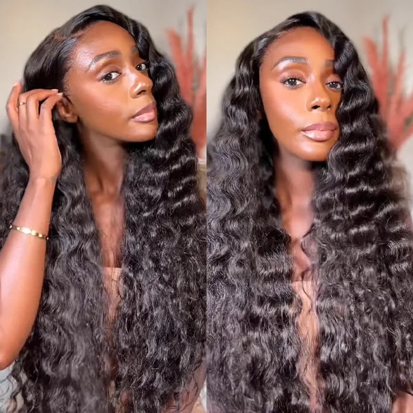 real person hair ring obsidian craft-Pre Plucked HD Lace Wigs Loose Deep Wave Brazilian Virgin Human Hair Lace Front Wigs for Women Natural and Realistic Lace Frontal Wigs