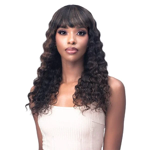 real person hair ring reflective craft-Bobbi Boss 100% Human Hair Wig - MH1340 DEBORAH