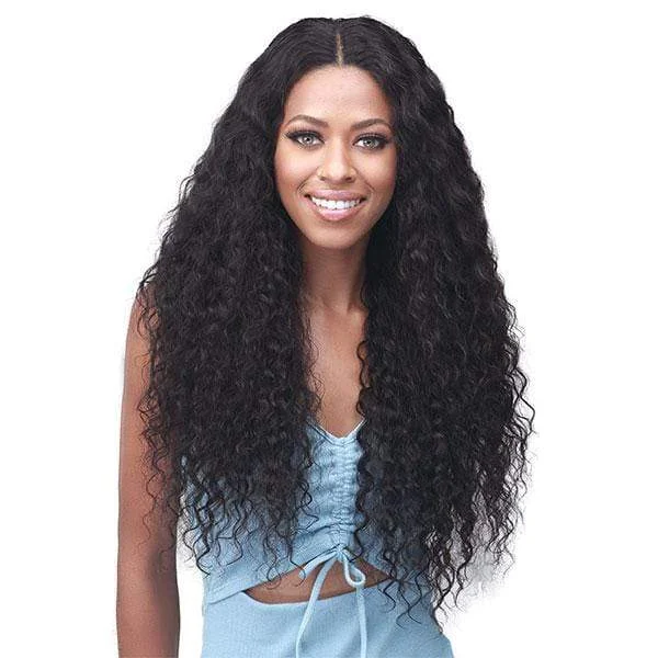 real person hair ring phosphorescent ring-Bobbi Boss 100% Human Hair Wet&Wavy Lace Front Wig - MHLF754 DORIN