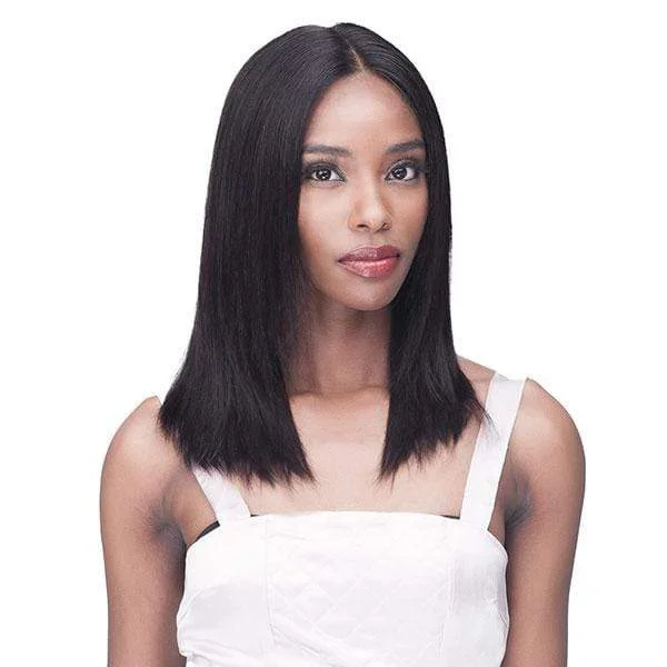 real person hair ring interlaced detail-Bobbi Boss 100% Virgin Remy Human Hair HD Lace Wig - BNLFST16 STRAIGHT 16