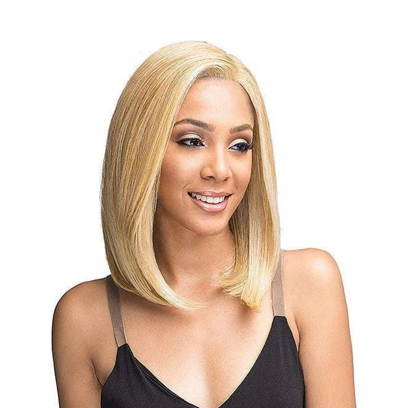 Synthetic wigs for sleek vibe-BOBBI BOSS ESCARA Synthetic Hair 4" Deep Part Lace Front Wig B360 ATHENA