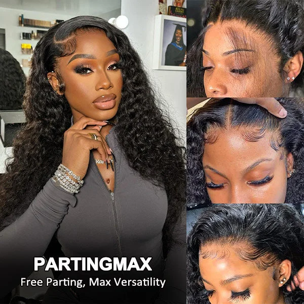 real person hair ring flush mount-Deep Wave Human Hair HD Lace Front Wigs Natural Look Brazilian Deep Curly 13x4 13x6 Virgin Hair Frontal Wig