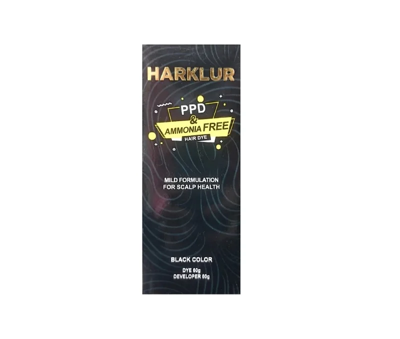 Harklur Hair Color Cream Black Color, 60ml