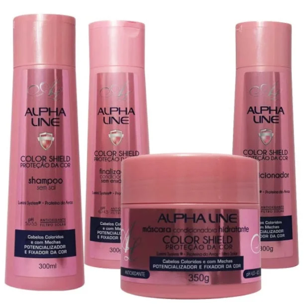 Color Shield Protection Hair Conditioning Treatment Kit 4 Itens - Alpha Line