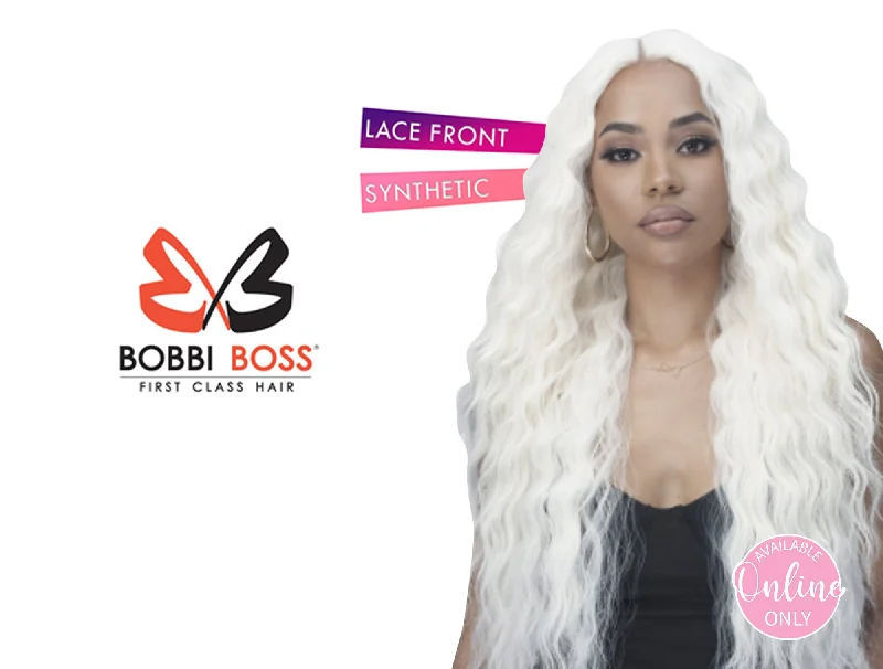 Synthetic wigs for big feasts-BOBBI BOSS SYNTHETIC LACE SERIES WIG-MLF905 KAIA