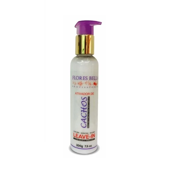 Boost cream-Curls Activator Leave-In Keratin Aloe Vera Silicones Finisher 200ml - Flores Bella